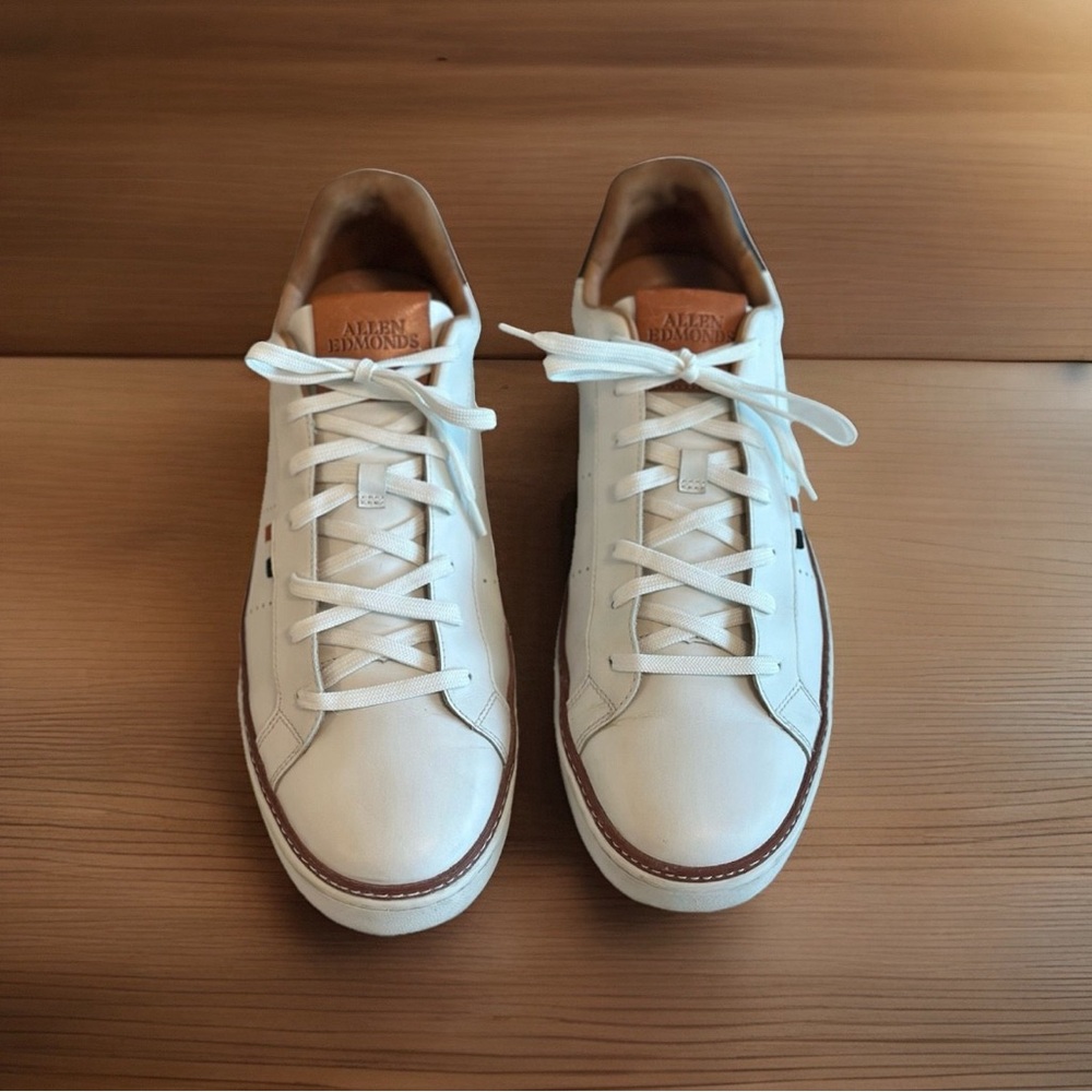 Allen Edmonds Off-White Leather Sneakers